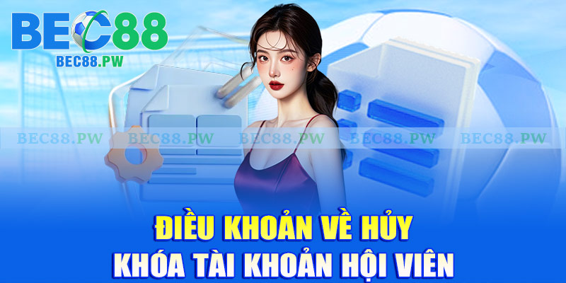Điều khoản về hủy, khóa tài khoản hội viên
