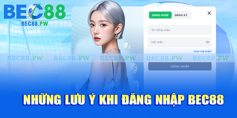 Những lưu ý khi đăng nhập Bec88